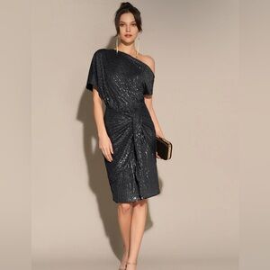Grace Karin Black sequin asymmetrical dress